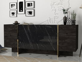 Hanah Home Veyron Negro y Oro